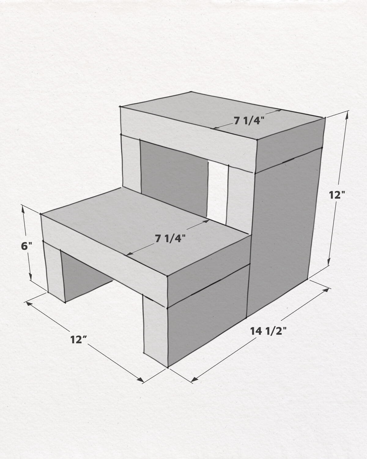 Jumbo Two Step Dimensions
