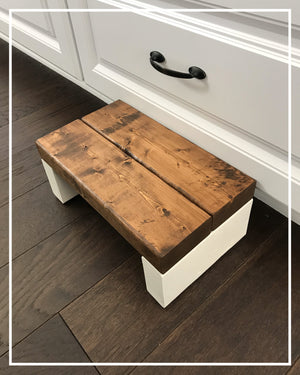 Little Boost in Lion White Paint and Dark Walnut Stain