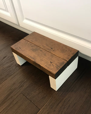 Little Boost in Lion White Paint and Dark Walnut Stain